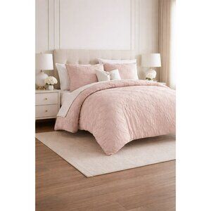 Layla Made With Love 8-Piece King Comforter Set Blush Pink Bow New